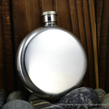 2015 Hot Sale Stainless Steel Round Hip Flask 2.5 Oz